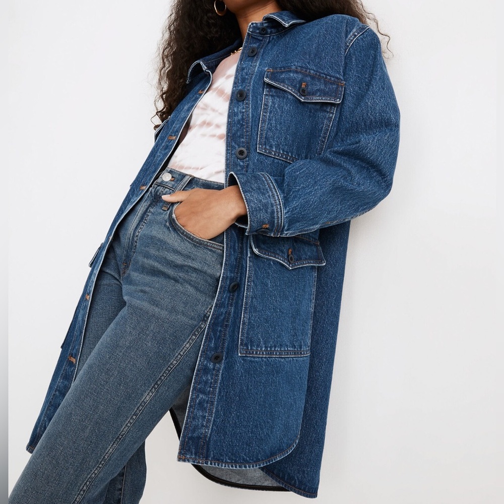 Madewell Denim Oversized Chore Coat in Laurelton Wash - Picture 2 of 8